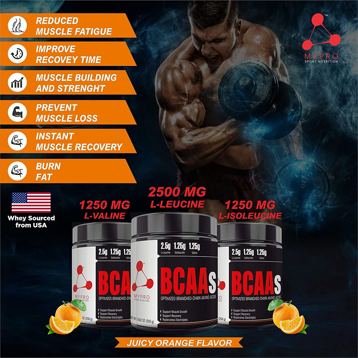 My Pro Sport Nutrition Premium BCAA - 250 gms