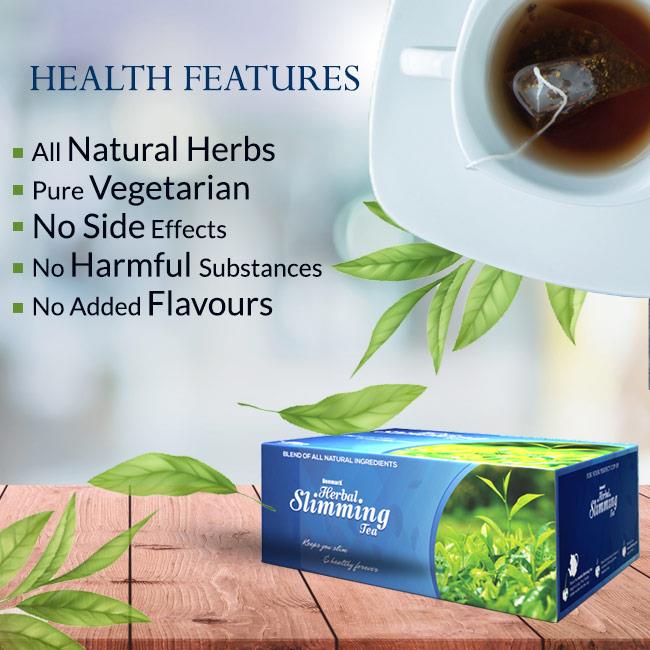Deemark Herbal Slimming Tea Herbal Tea to Reduce Extra Fat and Weight Management - 20 pouches
