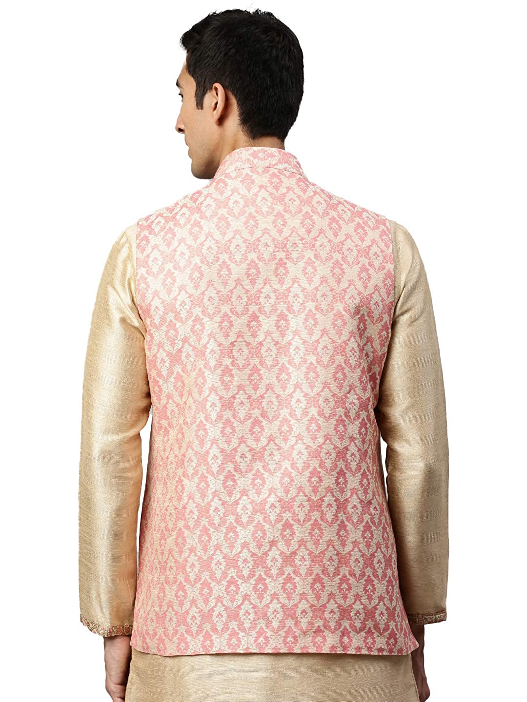 Gajaree Jacquard Print Stylish Nehru Jacket For Men - Manyavar