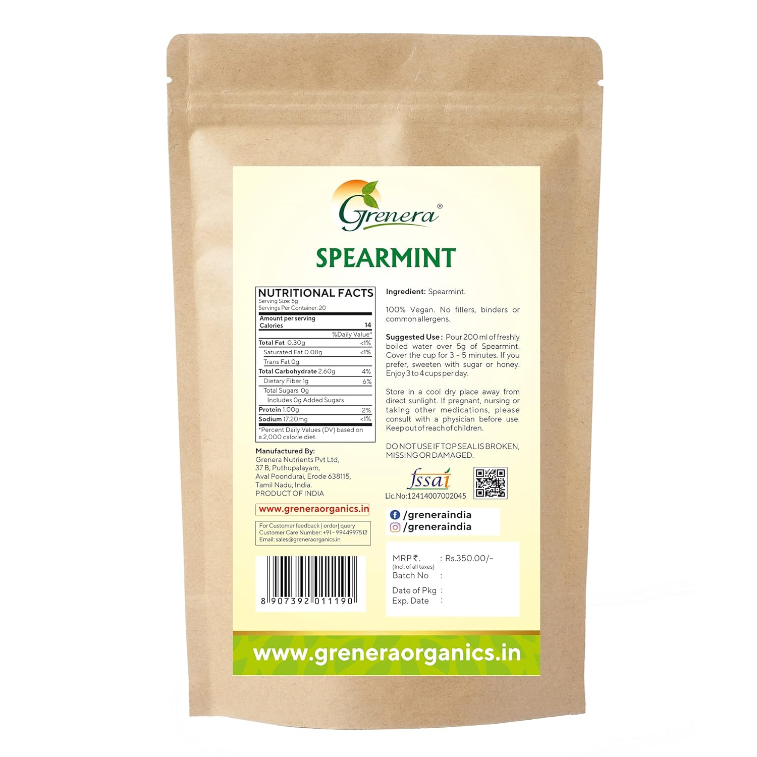 Grenera Spearmint Herbal Tea