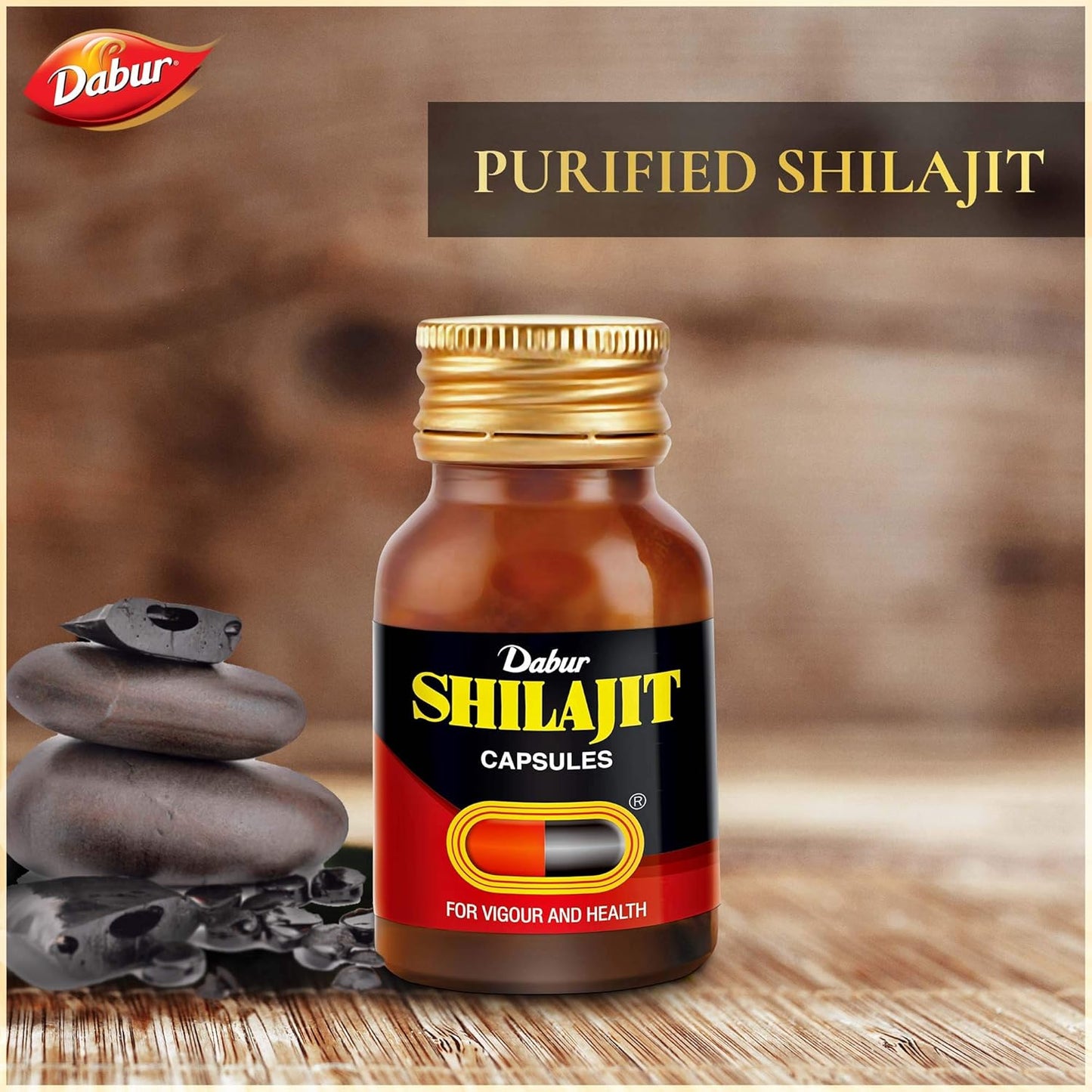 Dabur Shilajit Ayurvedic Capsules | For Immunity, Vigour, Strength, Stamina & Power