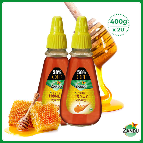 Zandu Pure Honey - Squ Easy Pack - 400 ml