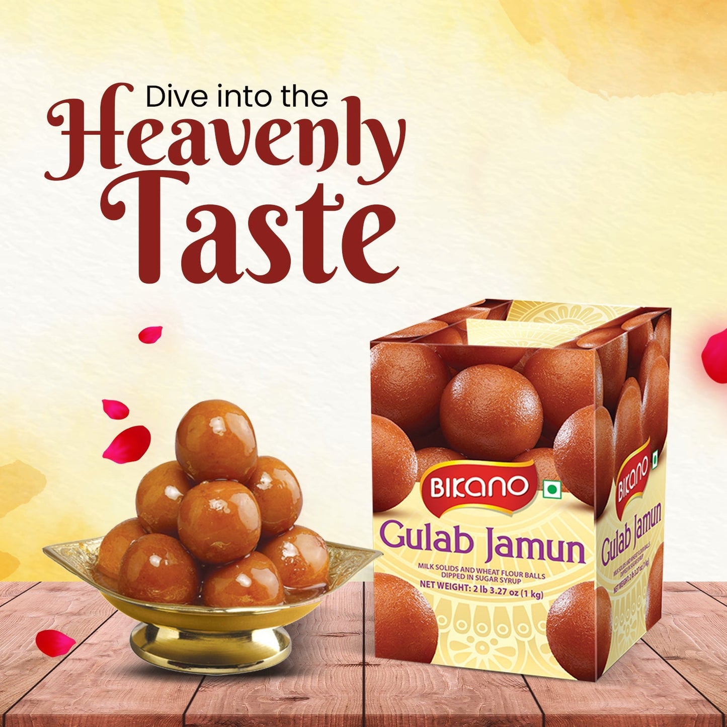 Bikanervala Bikano Gulab Jamun - 1000 gms
