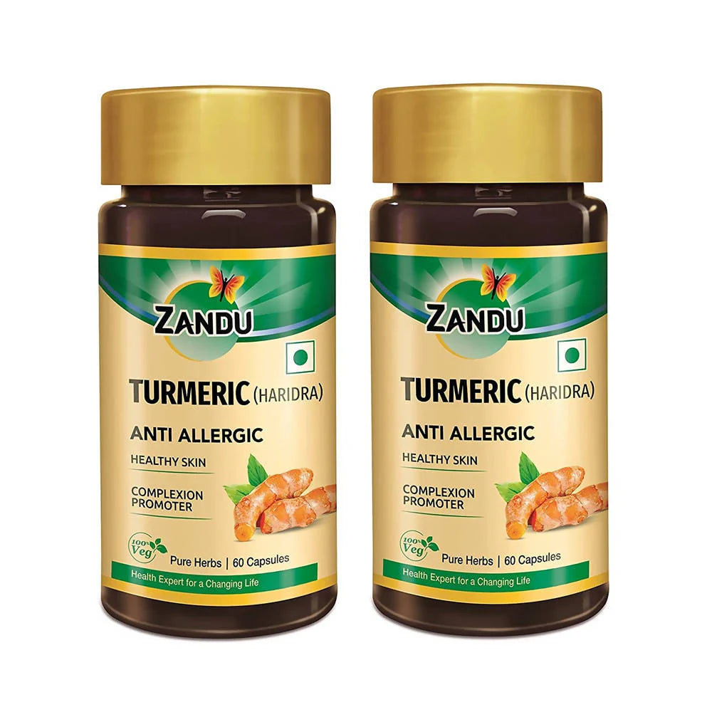 Turmeric (Haridra) Anti Allergic Capsules - Zandu