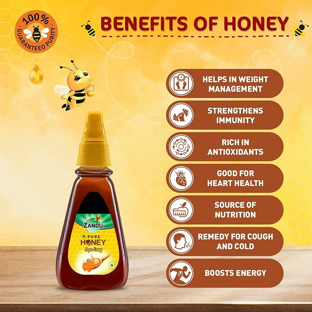 Zandu Pure Honey - Squ Easy Pack - 400 ml