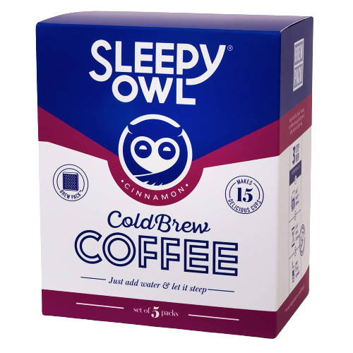 Sleepy Owl Cinnamon Cold Brew Coffee - Set of 3 Packs