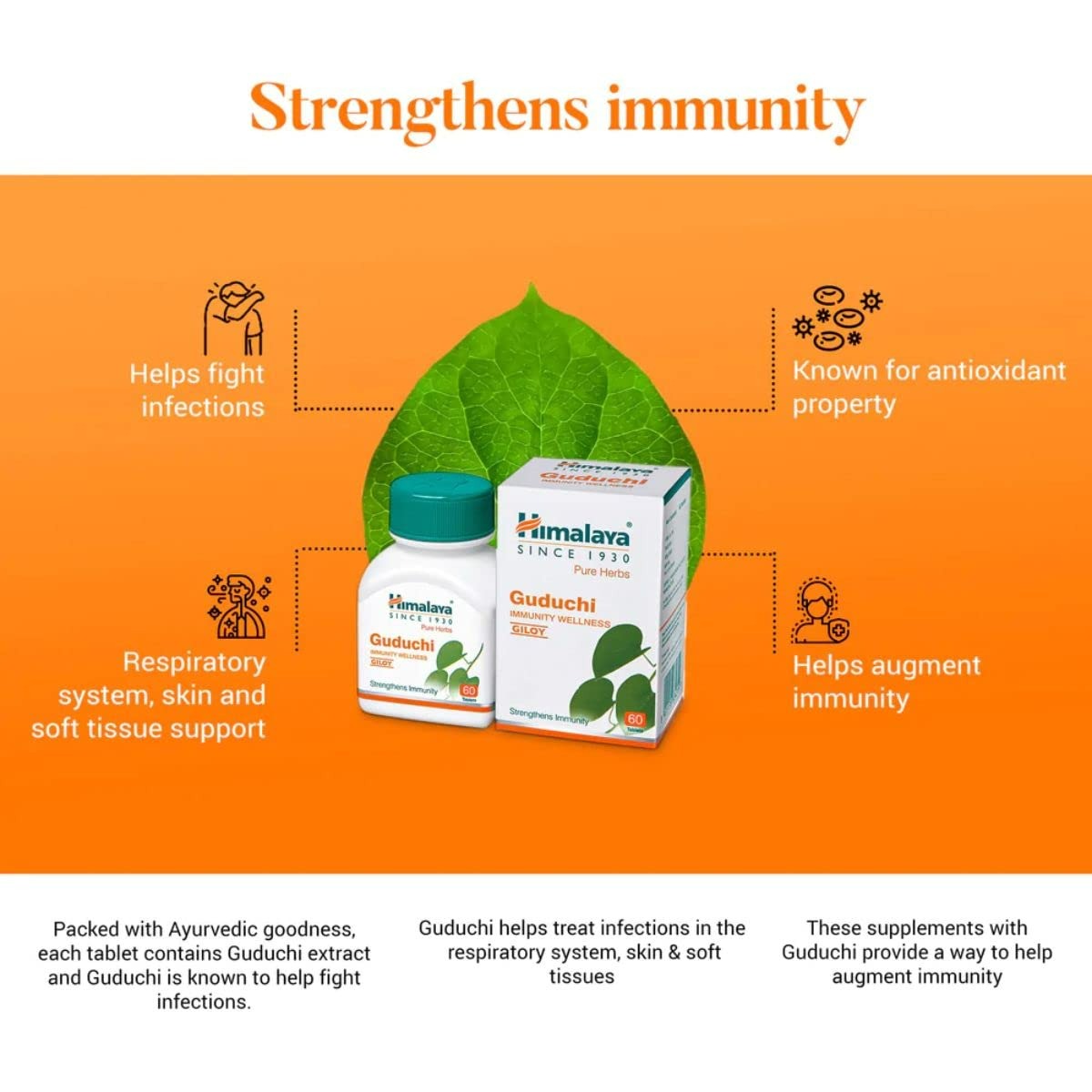 Himalaya Pure Herbs Guduchi Immunity Wellness Giloy