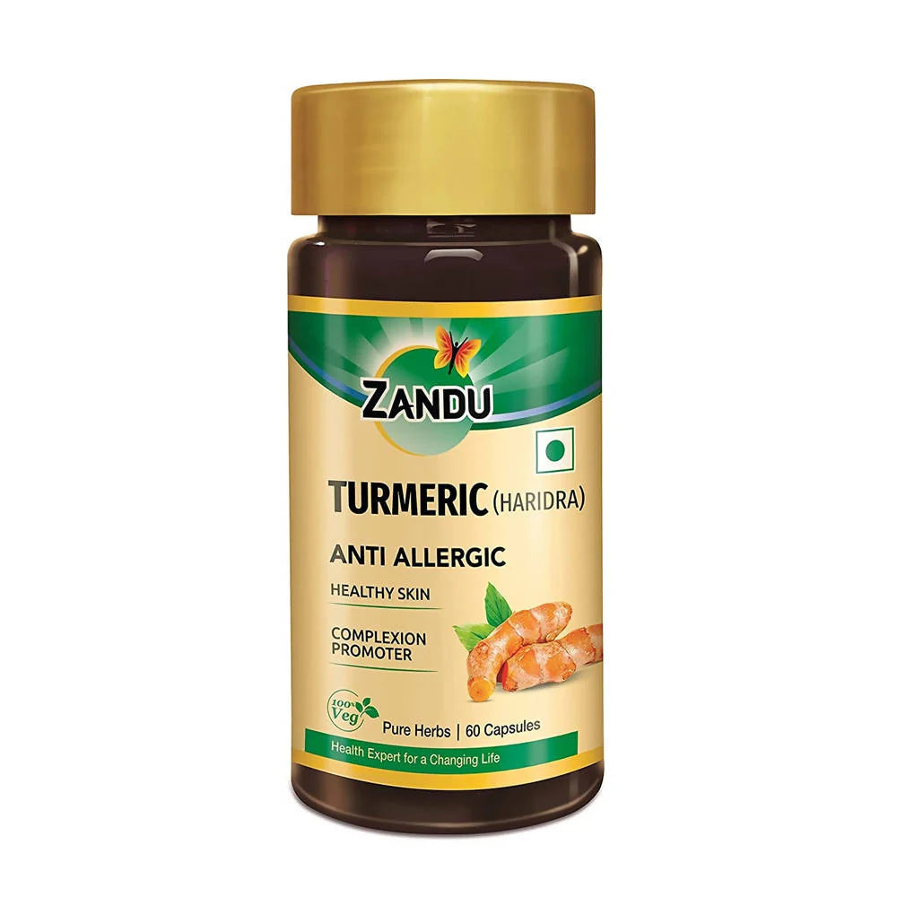 Turmeric (Haridra) Anti Allergic Capsules - Zandu