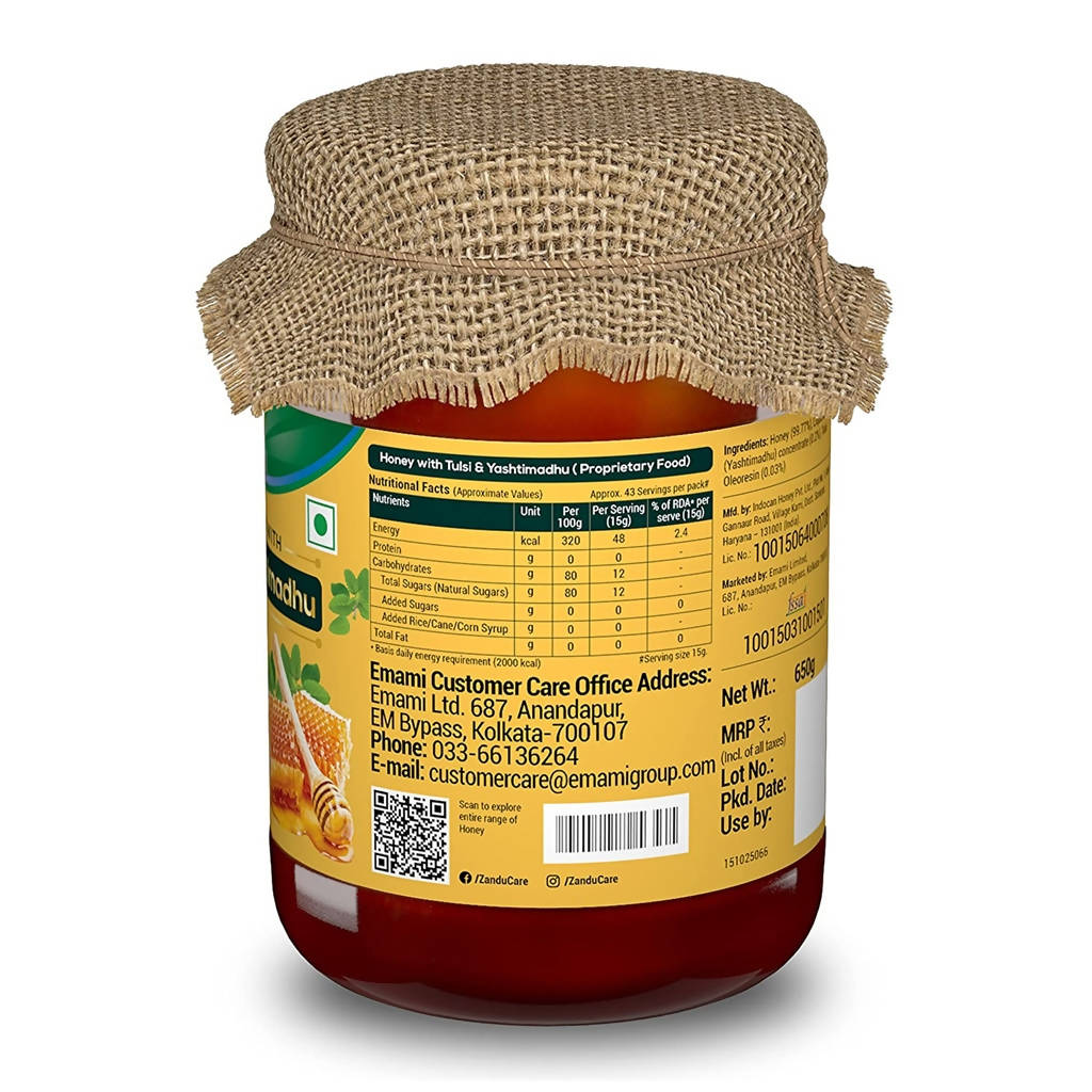 Zandu Pure Honey with Tulsi & Yashtimadhu