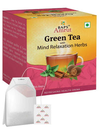 Baps Amrut Green Tea With Mind Relaxation Herbs - 10 bags