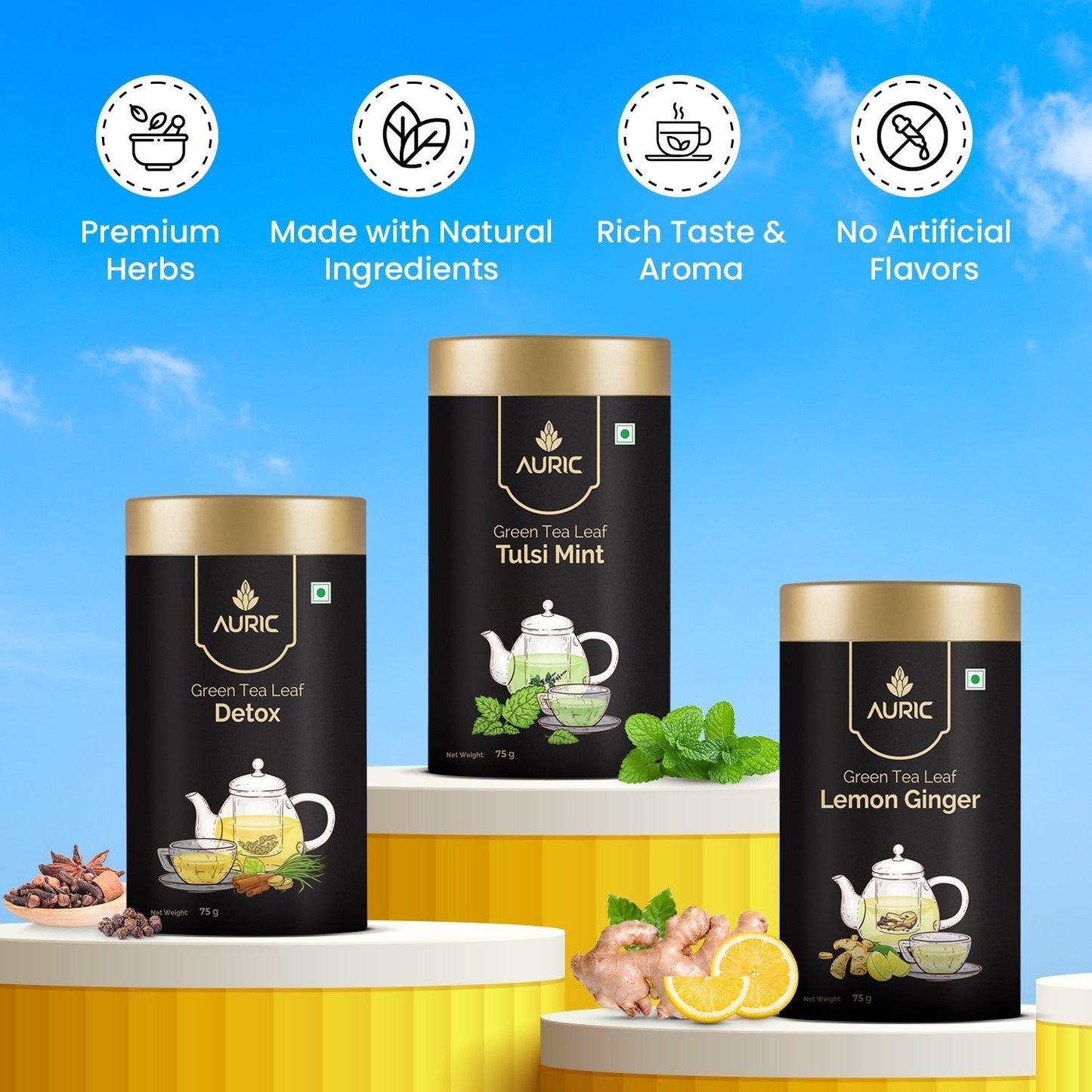 Auric Green Tea Combo