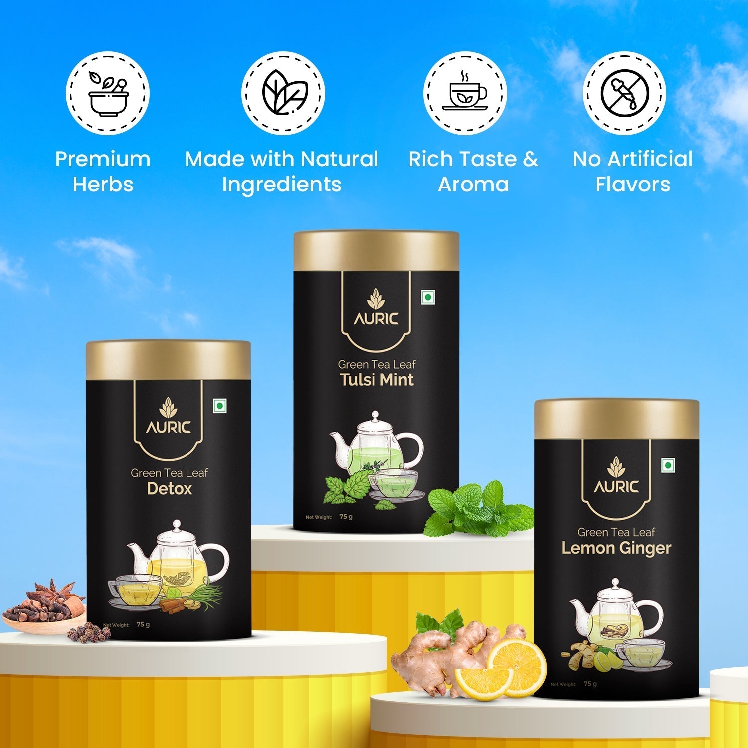 Auric Green Tea Combo