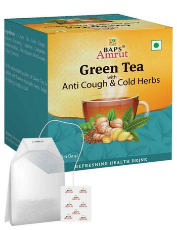 Baps Amrut Green Tea With Anti Cough & Cold Herbs - 10 bags