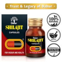 Dabur Shilajit Ayurvedic Capsules | For Immunity, Vigour, Strength, Stamina & Power