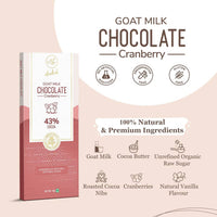 Aadvik Goat Milk Chocolate Cranberry - 70 gms