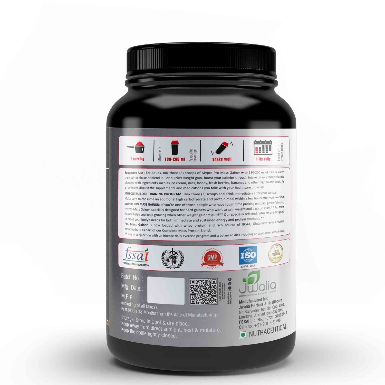 My Pro Sport Nutrition High Protein Pro Mass Gainer Supplement Powder-33 Scoops