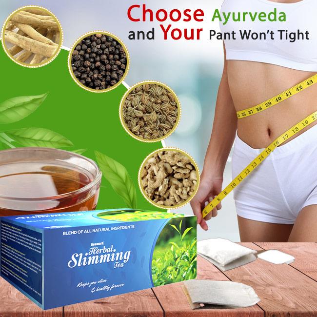 Deemark Herbal Slimming Tea  Herbal Tea to Reduce Extra Fat and Weight Management - 20 pouches