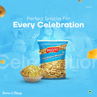 Bikanervala Bikano Cornflakes Namkeen Mixture - 400 - Pack of 3